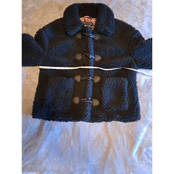 New Tommy Hilfiger Black Sherpa Toggle & Zip Lined Jacket Size XS MSRP $159 - Picture 11 of 16